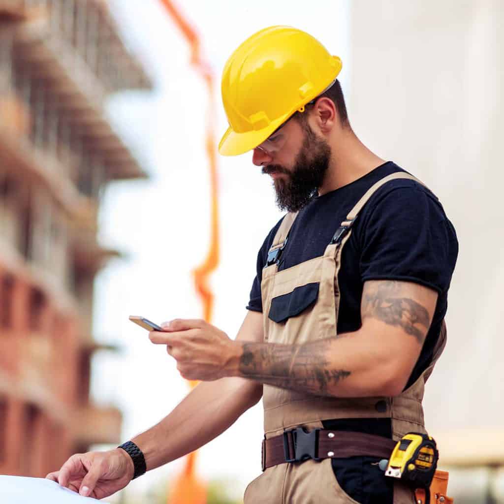 Handwerker vernetztes Bauen