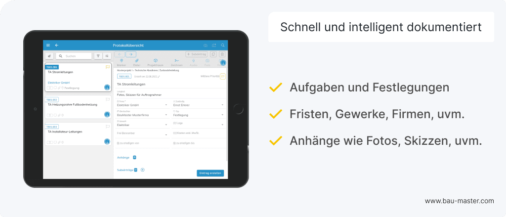 Zustandsfeststellung digital dokumentieren