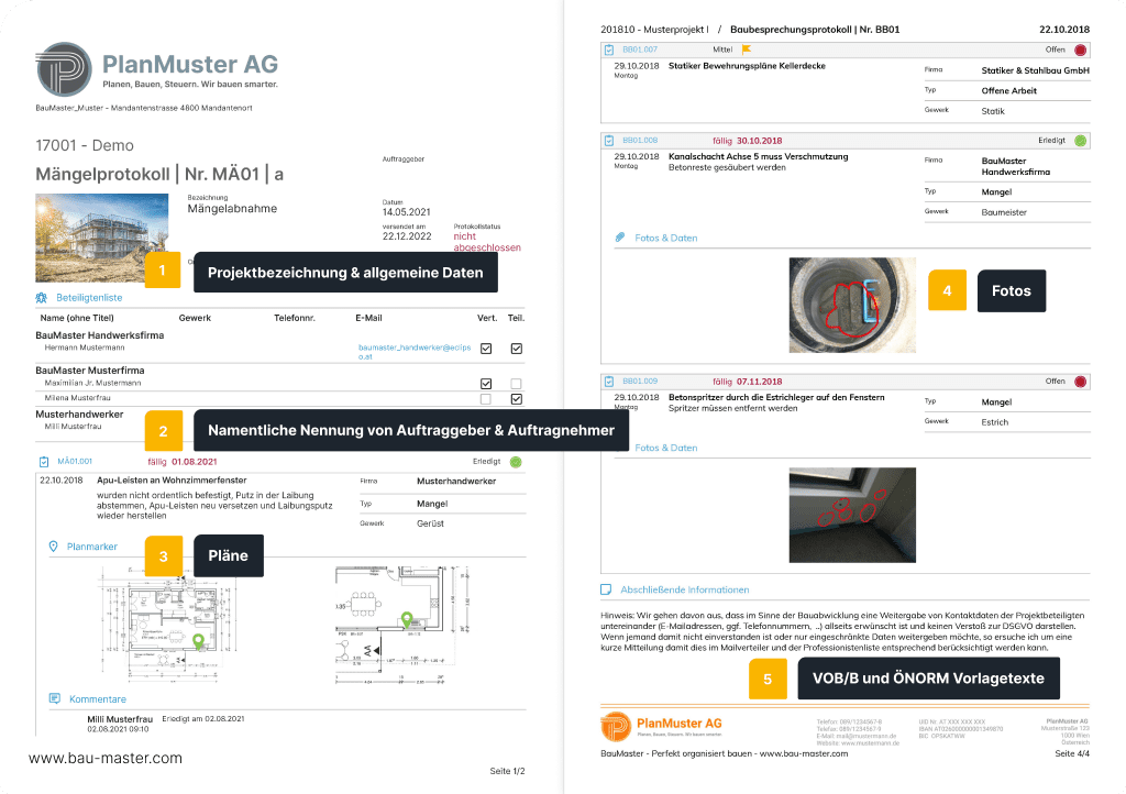 Baustellenprotokoll PDF Beispiel