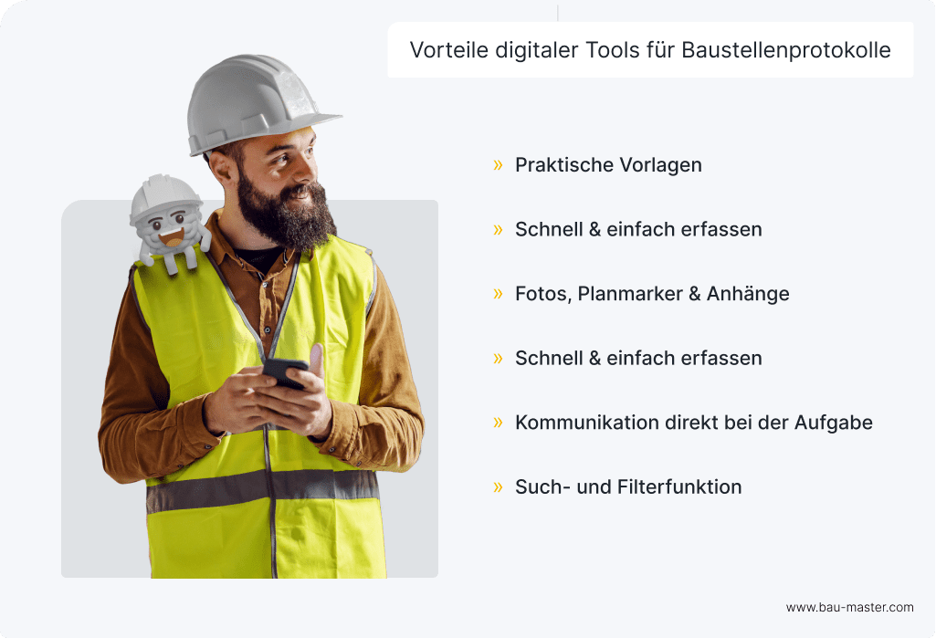Baustellenprotokolle Vorteile