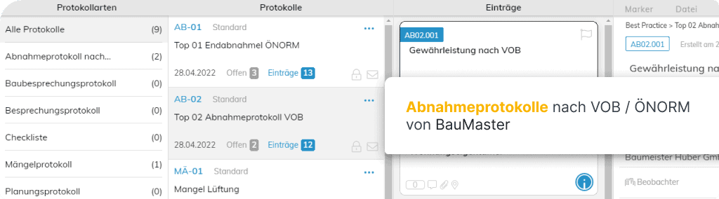 Baustellenprotokoll Beispiel Abnahme