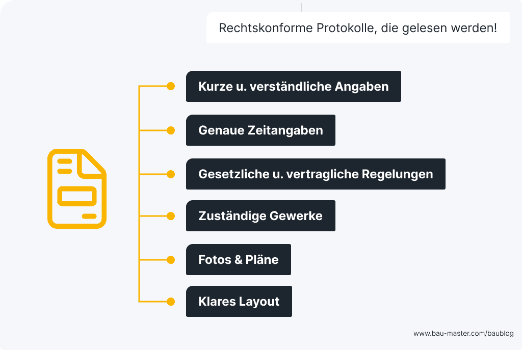 Tipps zum Baustellenprotokoll