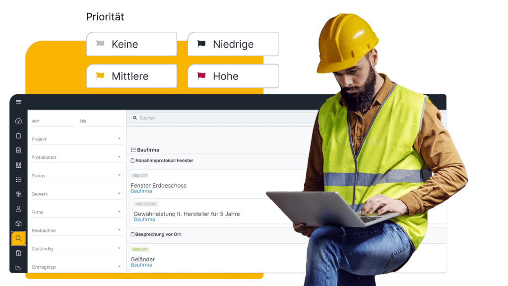 Digitales Baugedächtnis Suche-Filter
