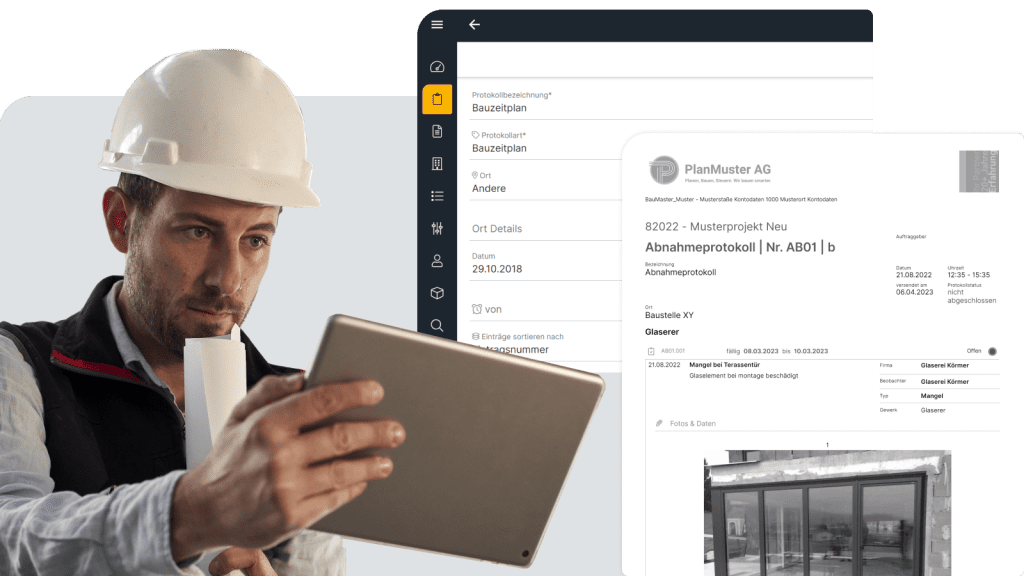 Bauabnahmeprotokoll Software Screen1