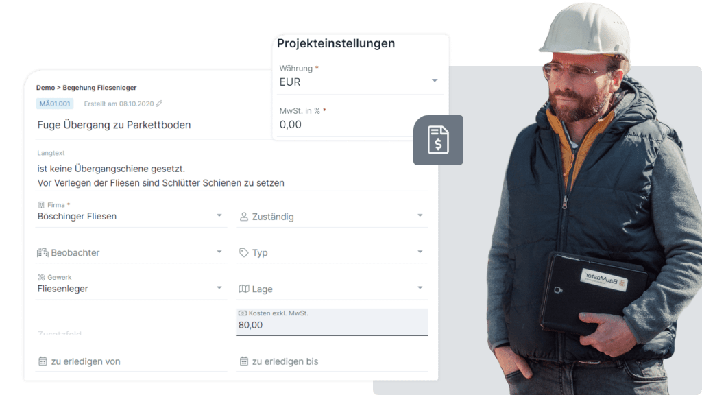 Baukostenmanagement Software Screen1