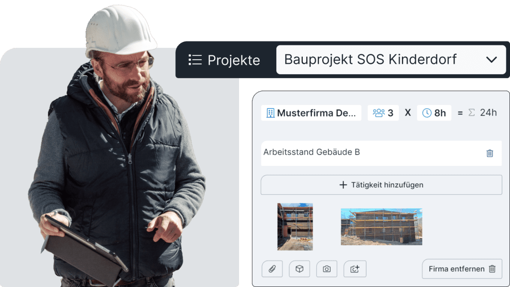 Bautagebuch App Screen2