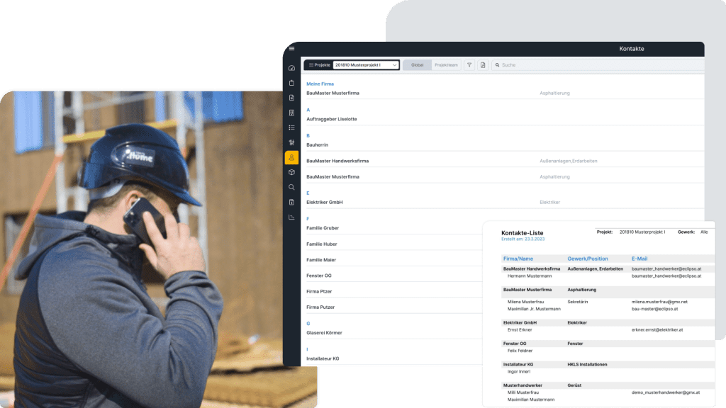 Bauüberwachung Software Screen2