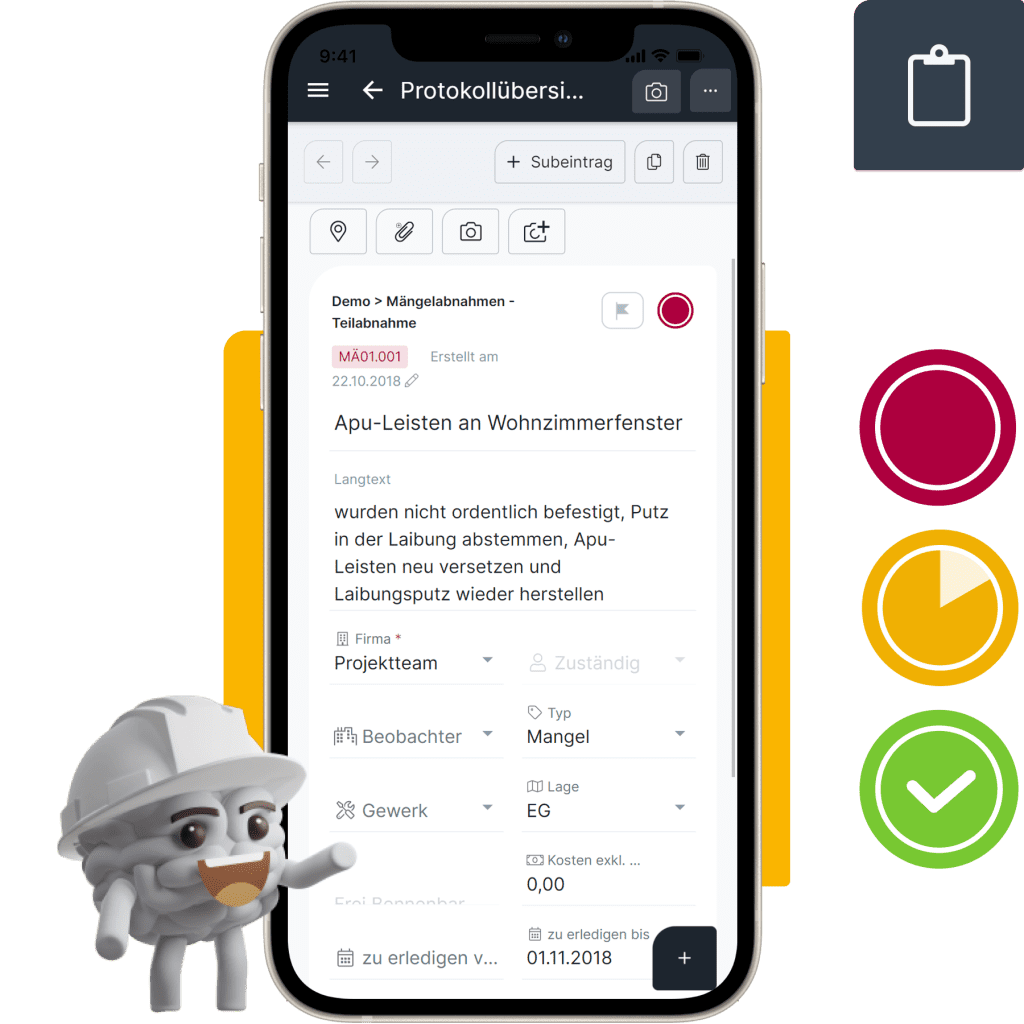 Mängelmanagement Header