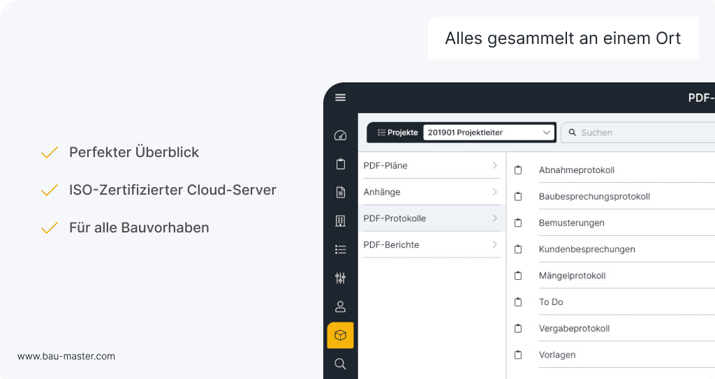 Fertigstellungsanzeige mit BauMaster