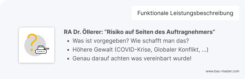 Nachgefragt Baurecht Funktionale Leistungsbeschreibung
