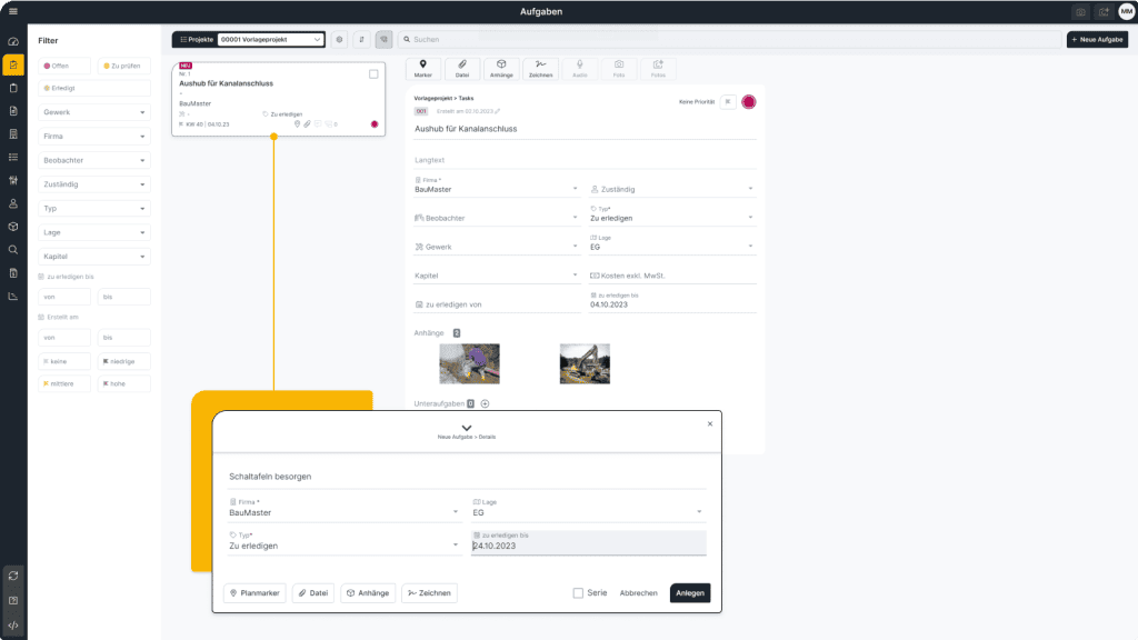 Bauleiter App Screen1