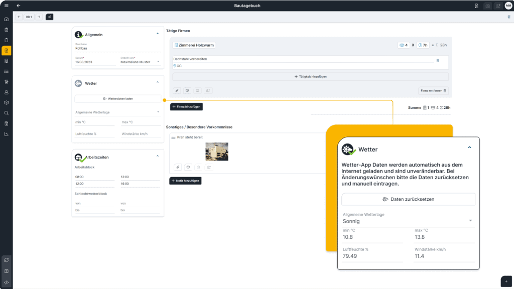 Bautagebuch für Architekten Screen1