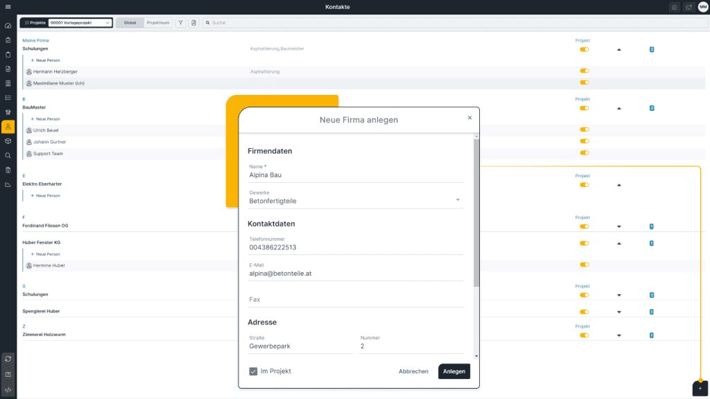 Bauträger Software Screen3