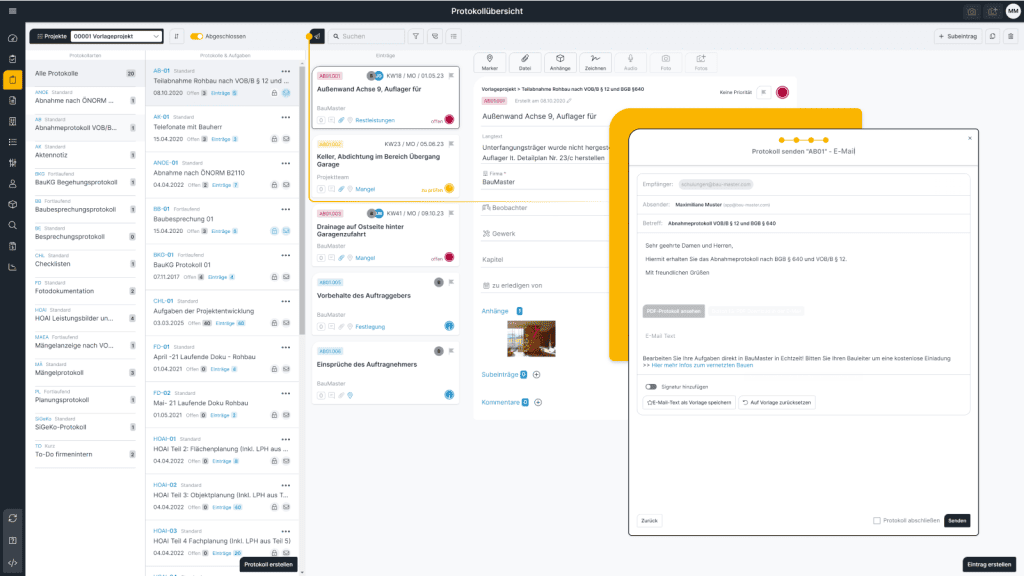Bauträger Software Screen2