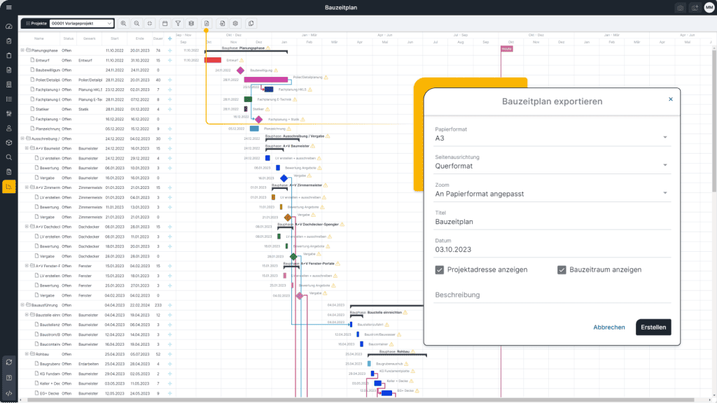 Software für Bauunternehmen Screen3