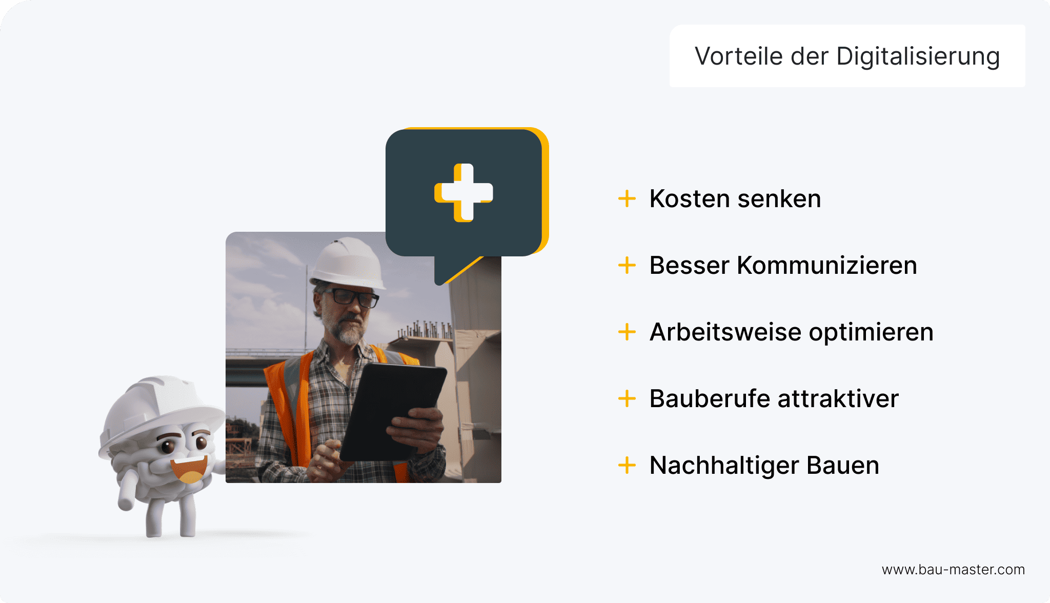 Digitalisierung Baubranche Vorteile