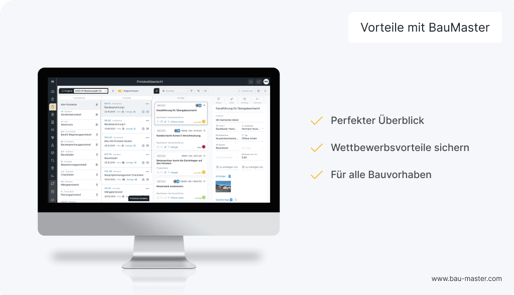 Baustellendokumentation Vorteile