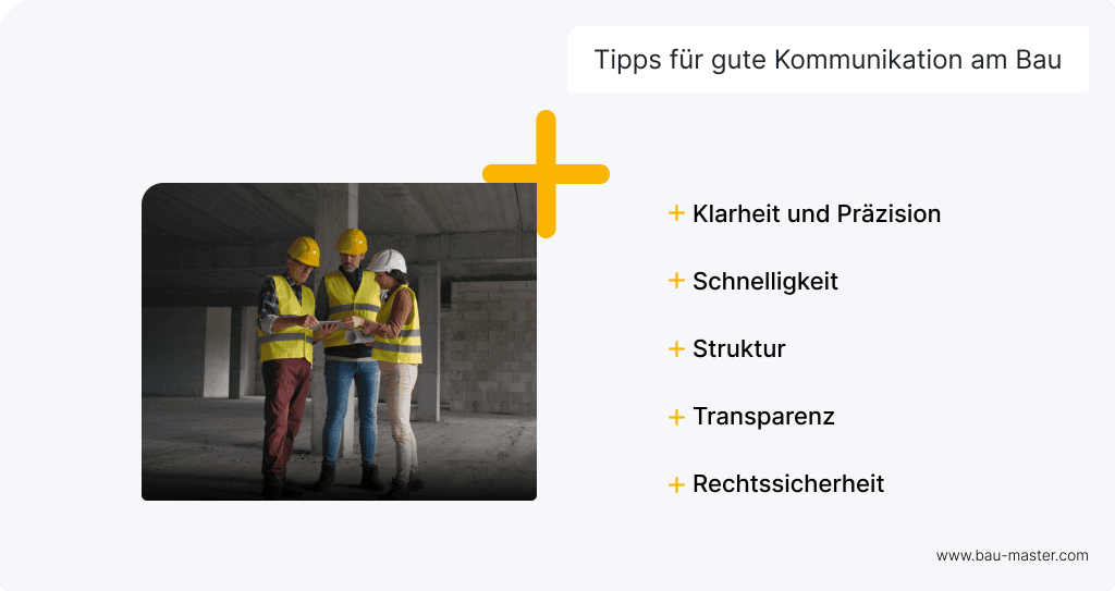 Kommunikation am Bau Tipps