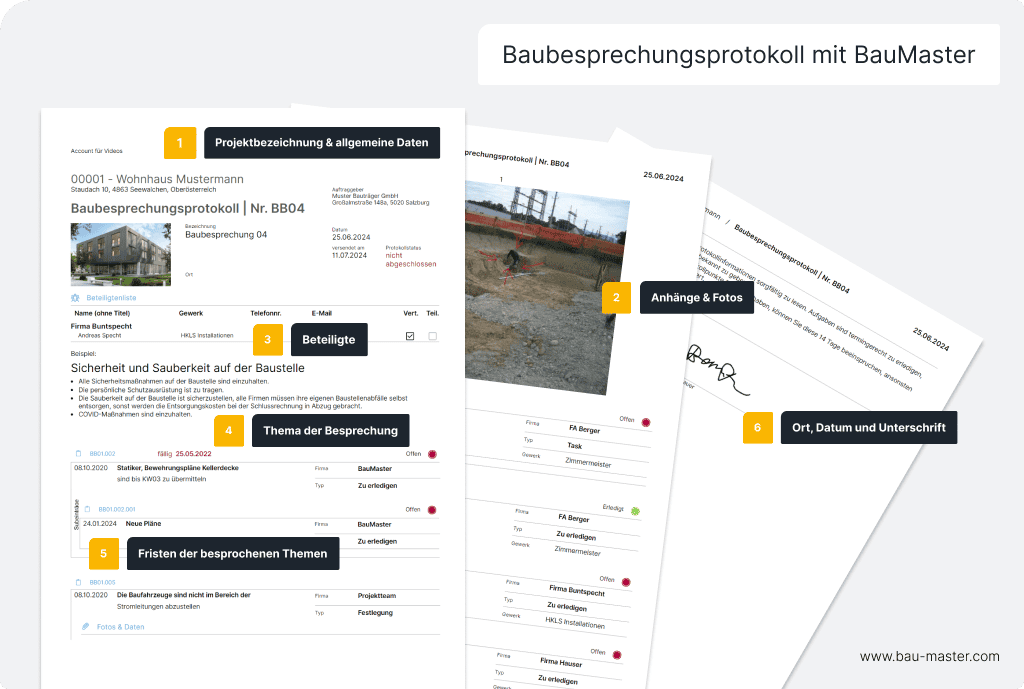 baubesprechungsprotokoll bauMaster