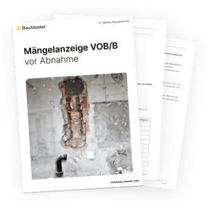 Mängelanzeige VOB vor Abnahme Vorschau