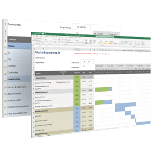 Bauzeitenplan Excel Vorschau