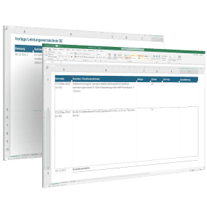 Leistungsverzeichnis Vorschau