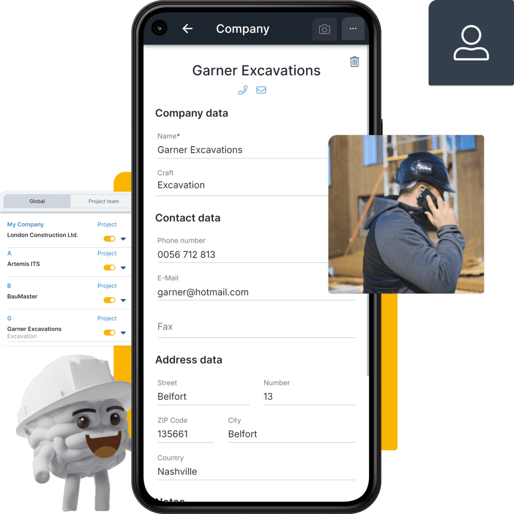 Construction CRM Header