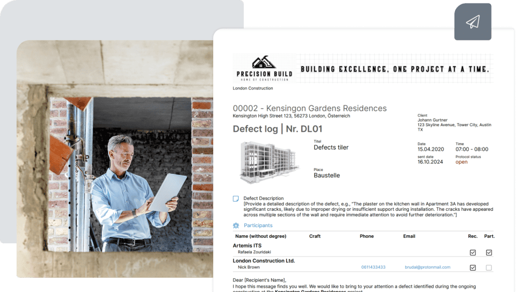 Construction documentation software - Screen 2