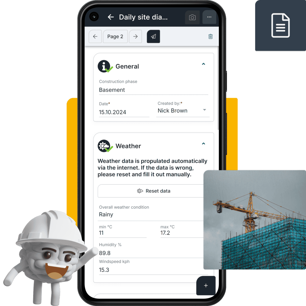 Construction documentation software Header