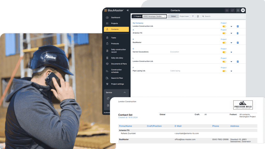 Construction monitoring software -Screen 2