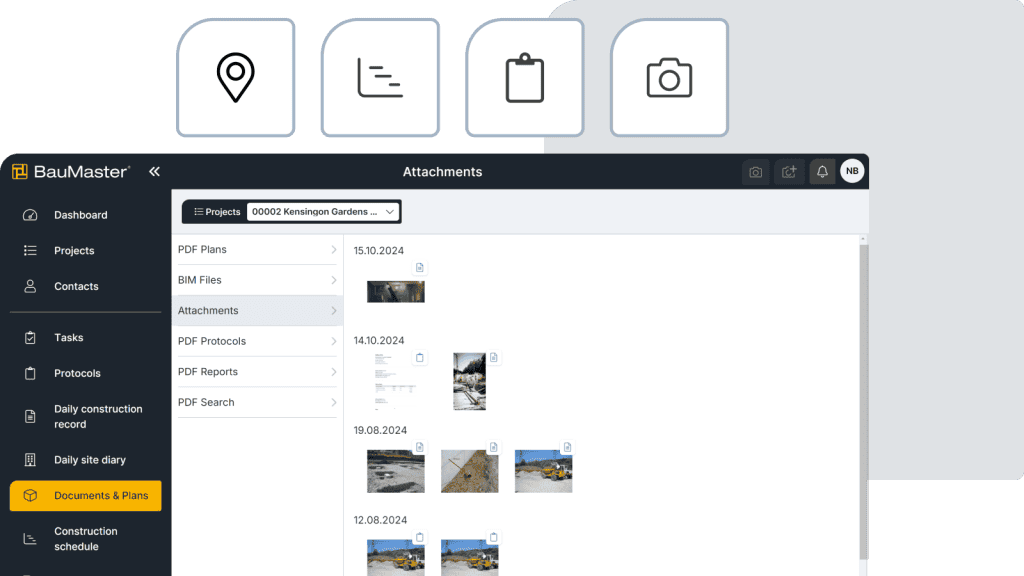 Construction monitoring software - Screen 3