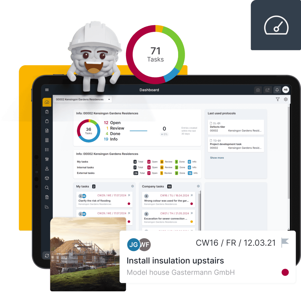 Construction task management - Header