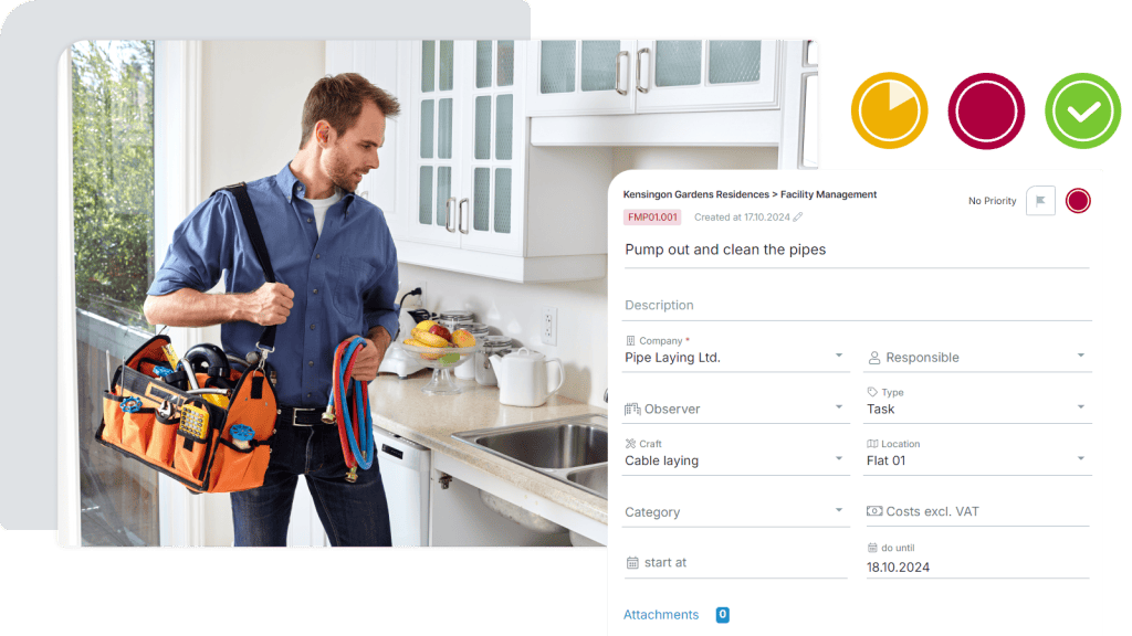 Facility management software - Screen 1