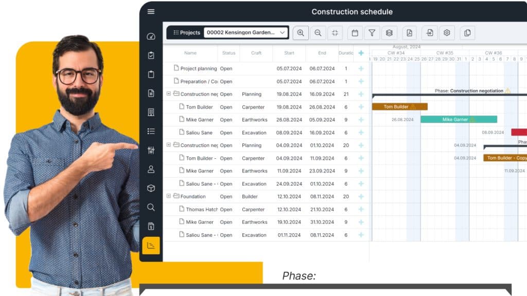 Feature Overview Construction programme