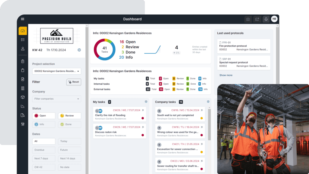 Fire safety software - Screen 1